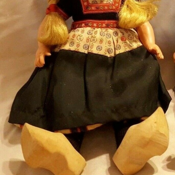 Vintage Dovina Doll Rotterdam Holland Dutch Wooden Shoes Blinking Eyes - Picture 3 of 8